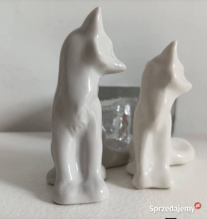 Ceramiczne lisy PRL Dzierżoniów
