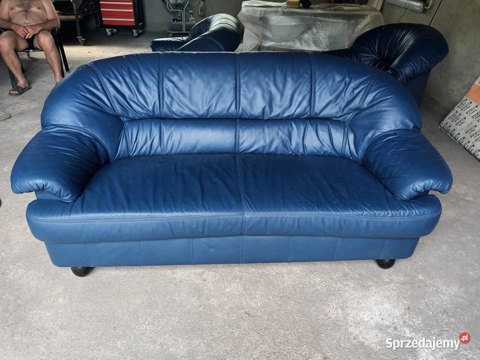 Kanapa sofy skórzane komplet 3 Sofy i kanapy