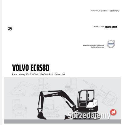 Volvo EC18D EC20D ECR58D katalog częsci motoryzacja, transport Kielce