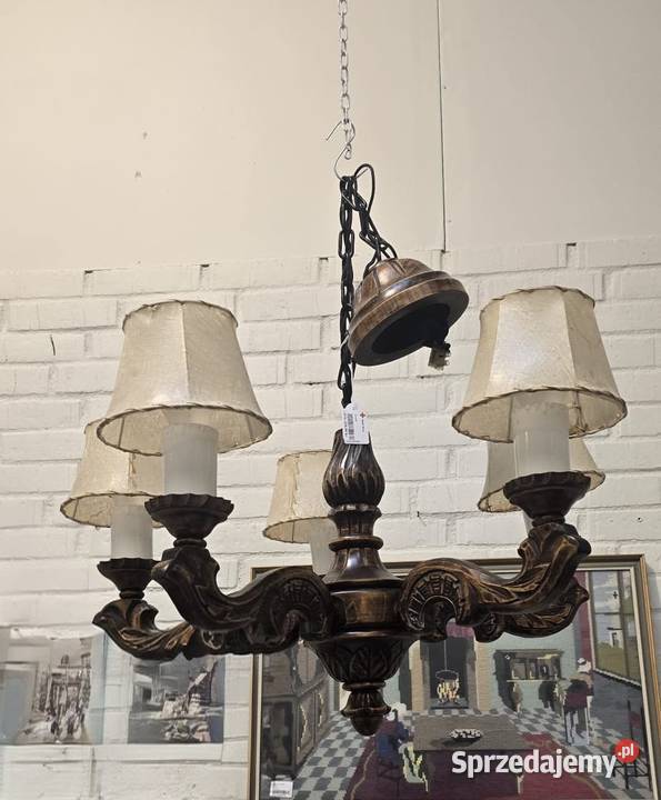 Żyrandol drewniany Brzeg