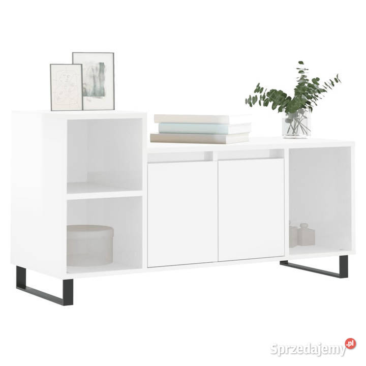 Szafka pod TV wysoki połysk biała 100x35x55 mazowieckie Warszawa