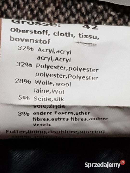 wełniana spódnica jesienna zimowa jodełka Inny wzór świętokrzyskie Kielce