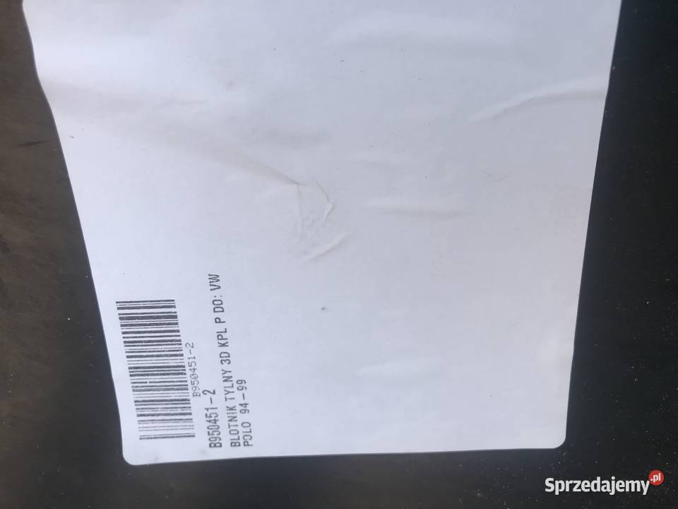 BŁOTNIK TYL POLO LEWY 942000 3DRZWI sprzedam