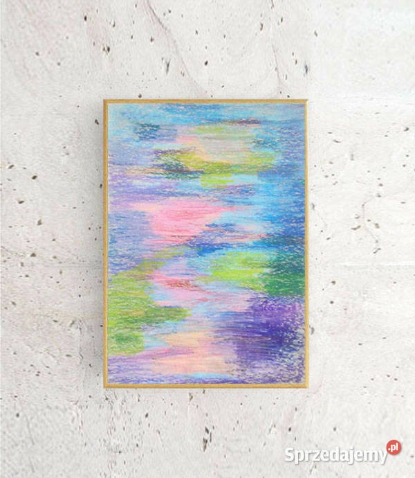 pastelowy rysunek abstrakcja pastelowa obraz Kraków sprzedam