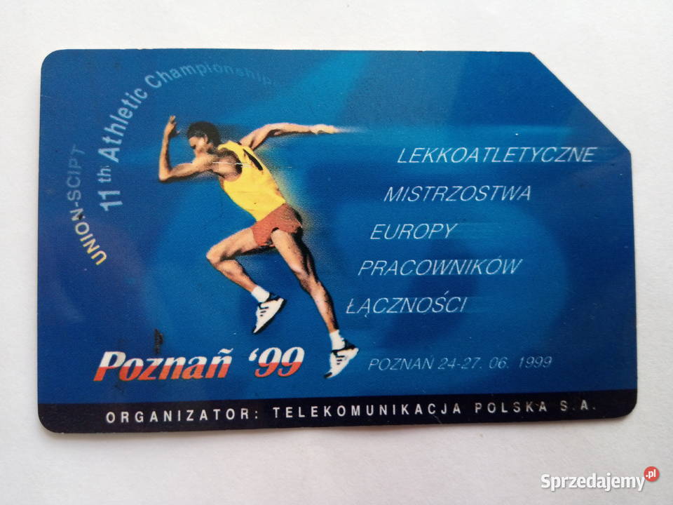 Karta telefoniczna przedstawiająca lekkoatletykę