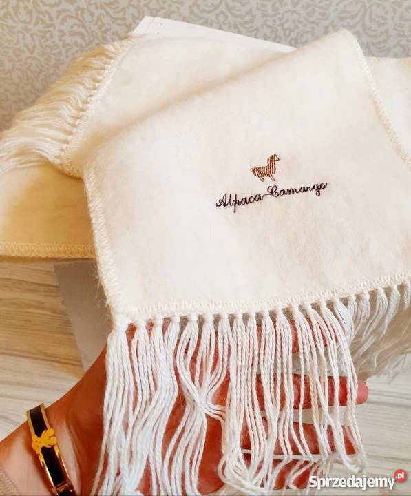Szalik Alpaca Camargo szal z wełny Alpaki made Warszawa