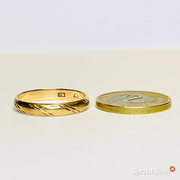 Złota OBRĄCZKA damska 585 14K pięknie ZDOBIONA Warszawa