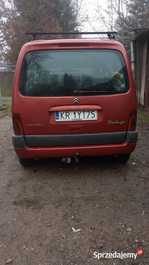 Citroen Berlingo benzyna 14 plus hak czerwony Kraków