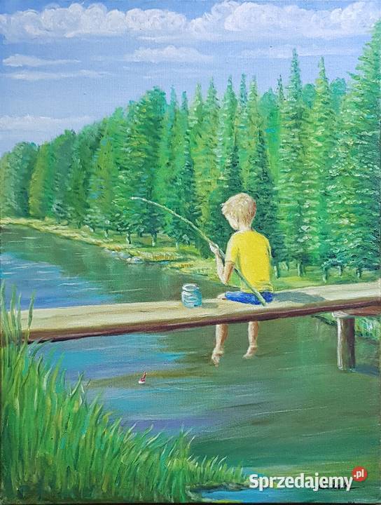LITTLE FISHING 30 x 40 olej na płótnie 2015 Kraków