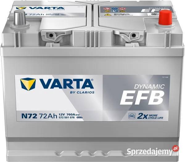 Akumulator Varta 12V 72Ah 760A N72