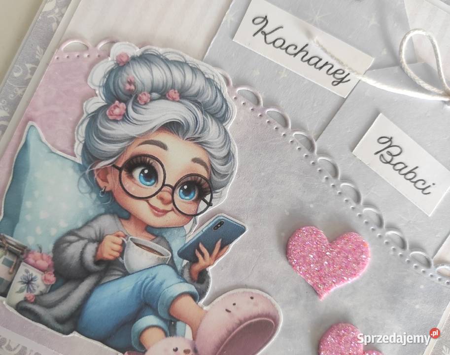 Kartka ręcznie robiona na Dzień Babci 5 łódzkie Łódź