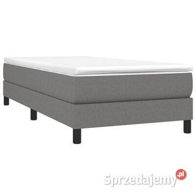 vidaXL Rama łóżka ciemnoszara 90x190 obita Warszawa