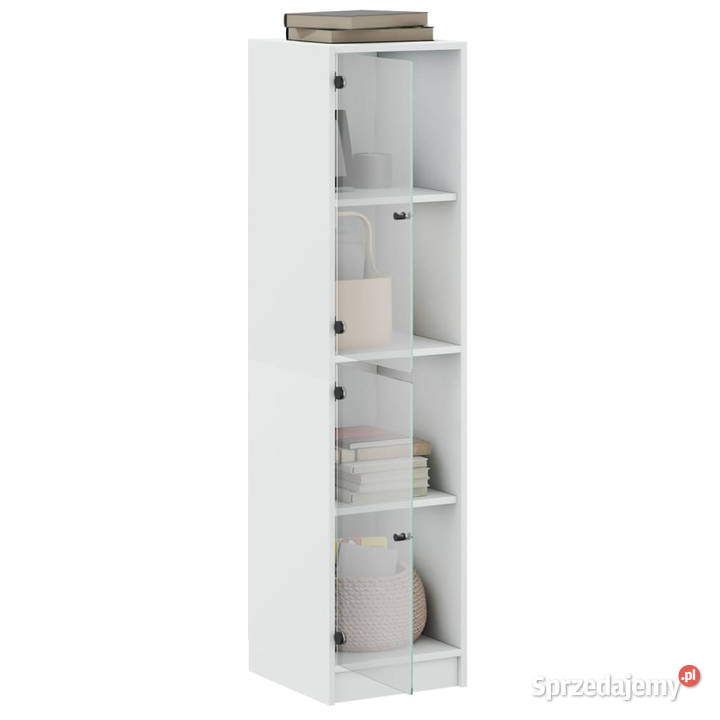 Szafka ze szklanymi drzwiami biała 35x37x142 Warszawa
