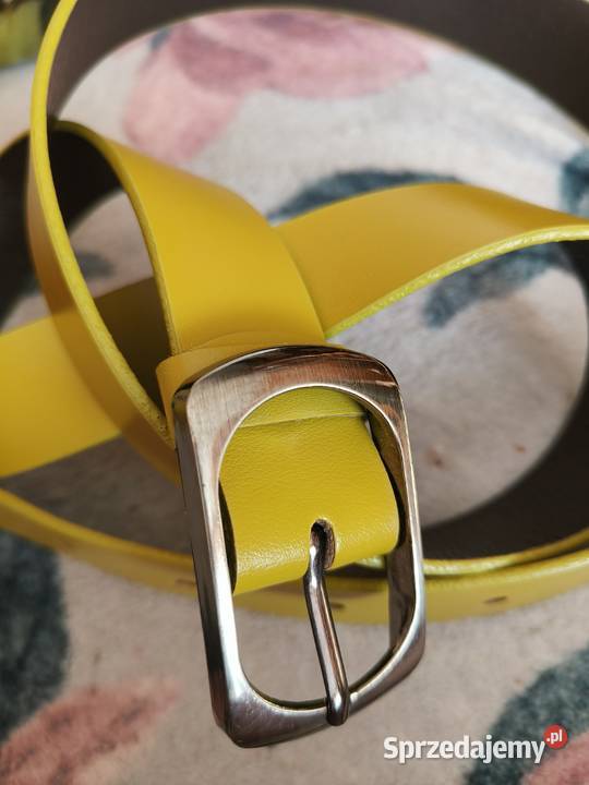 Pasek skórzany limonkowy pomorskie