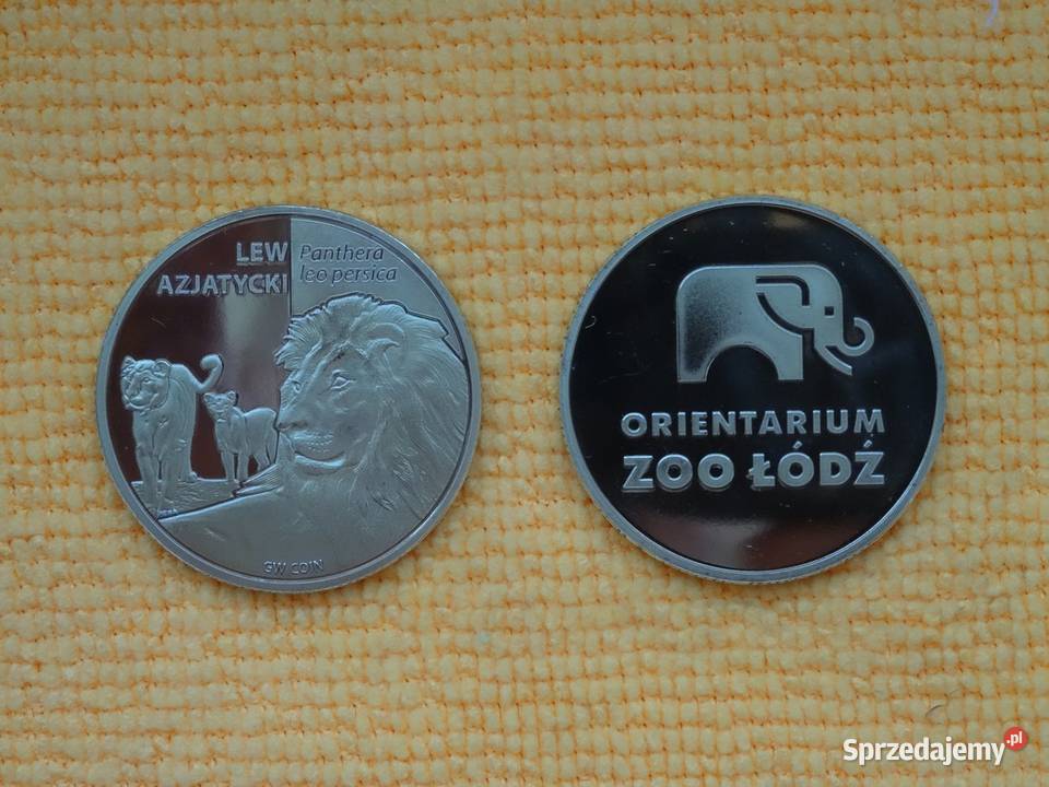 Złota Polska Zoo Orientarium ŁÓDŹ Lew medal Łódź sprzedam