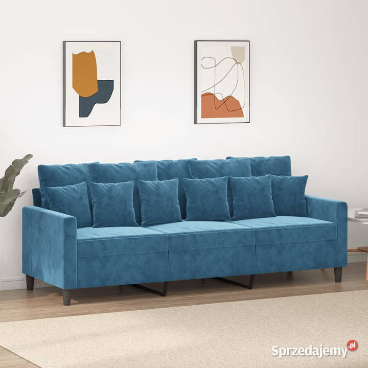 Sofa 3osobowa niebieski 180 tapicerowana Warszawa