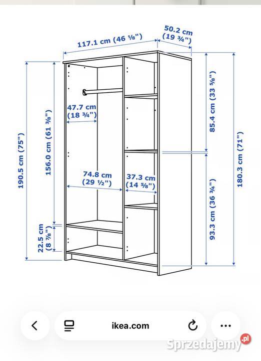 Szafa Ikea Brimnes biała z lustrem sprzedam