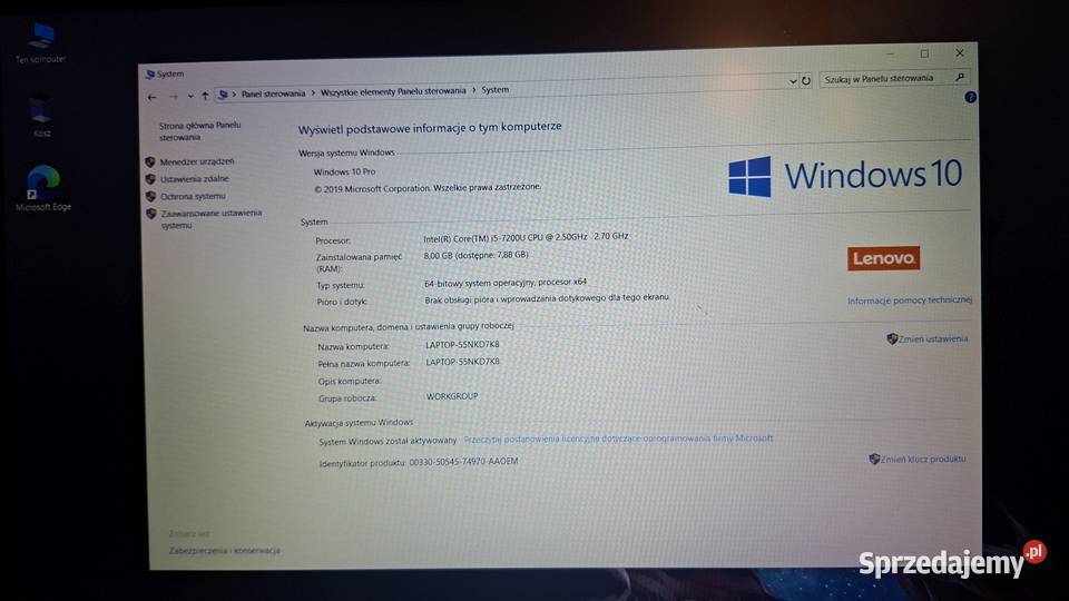Lenovo V51015IKB 156 i5 25 GHz RAM 8 GB SSD 256 matowa Zielona Góra