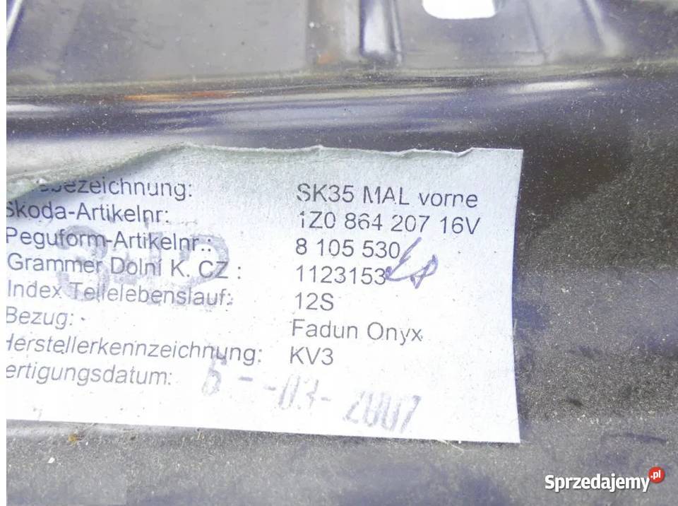 Skoda Octavia II podłokietnik 1Z0864207 łódzkie