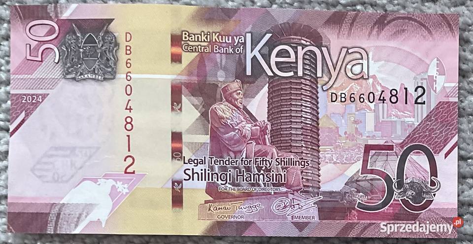 Banknot 50 szyling kenijski kolekcjonerski KENYA Bydgoszcz