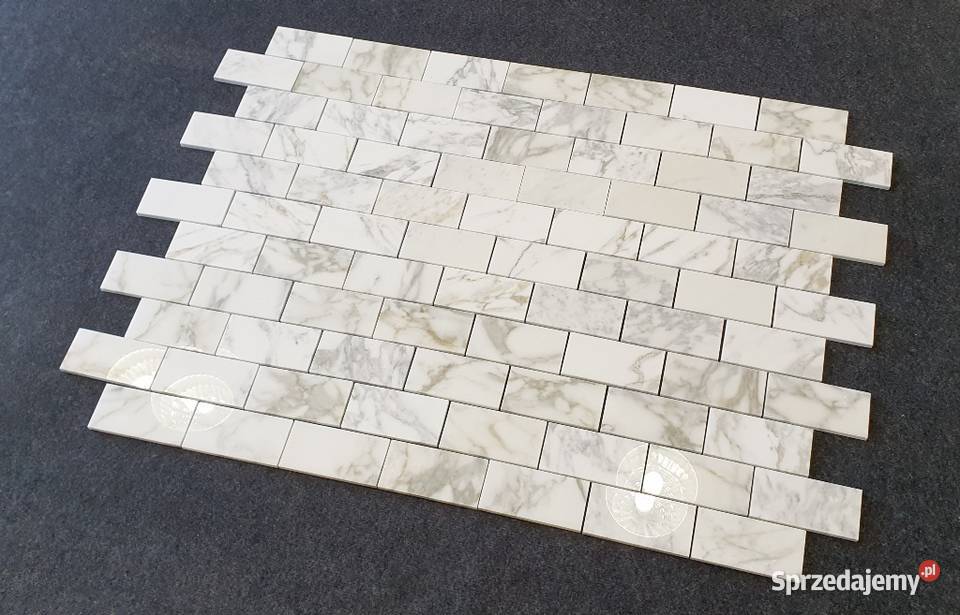 Mozaika Bianco Calacatta Gold Bricks polerowana Bielawa sprzedam