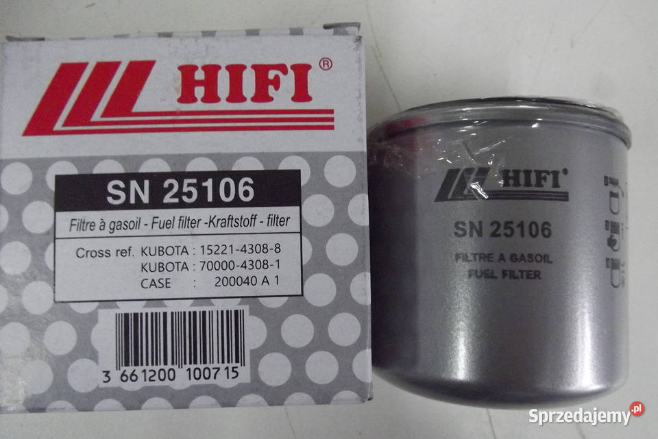 Filtr paliwa Hifi SN 25106 KubotaSchafferJohn