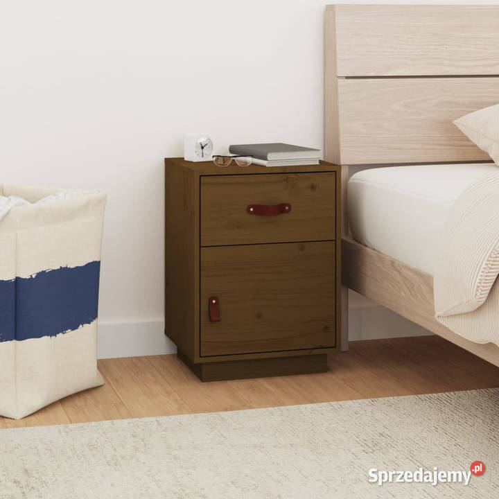 Szafka nocna miodowy brąz 40x34x55 lite drewno Warszawa sprzedam