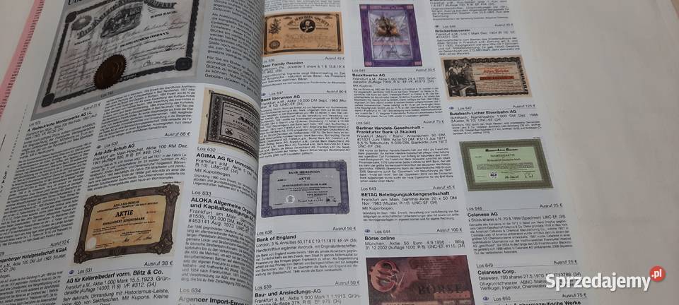 katalog aukcyjny papierów wartościowych FHW