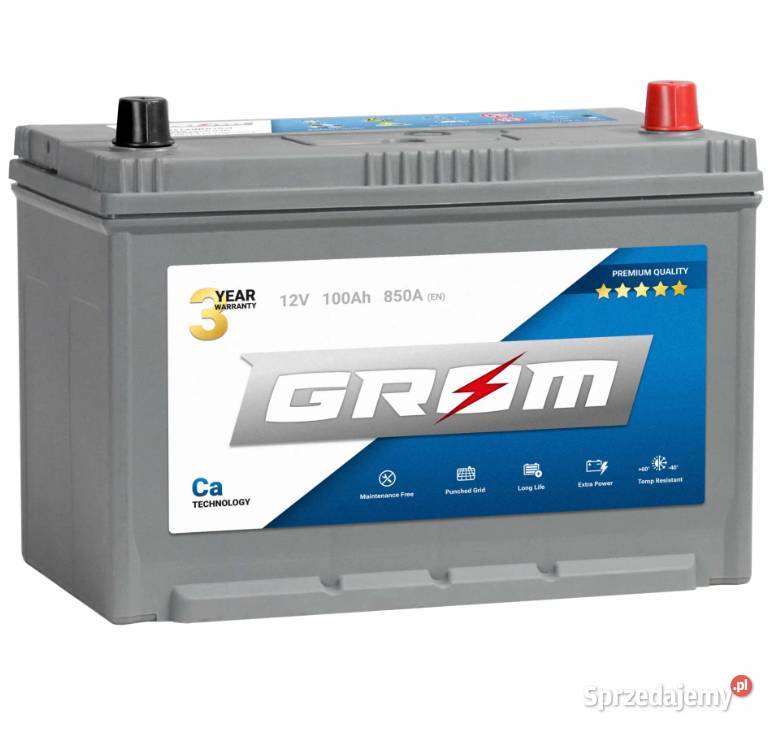 Akumulator GROM Premium 100Ah 850A Japan Prawy Starogard Gdański sprzedam