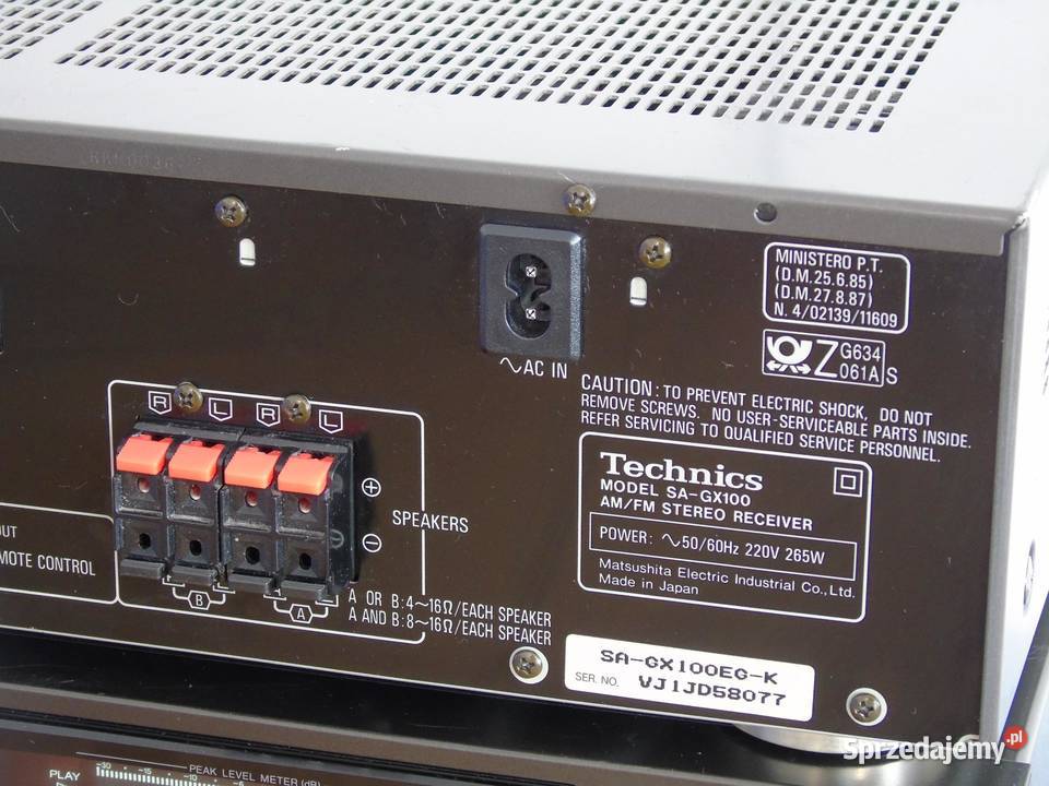 Wzmacniacz z radiem Technics SAGX 100 sprawny Jasło