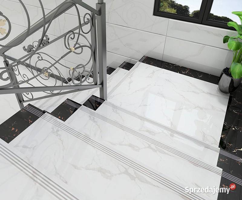 Płytki na schody 120x30 MARMUR WYSOKI POŁYSK Łask