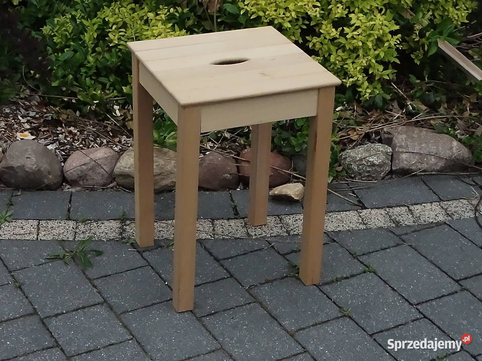 Solidny Drewniany Taboret Stołek Styl Biłgoraj sprzedam