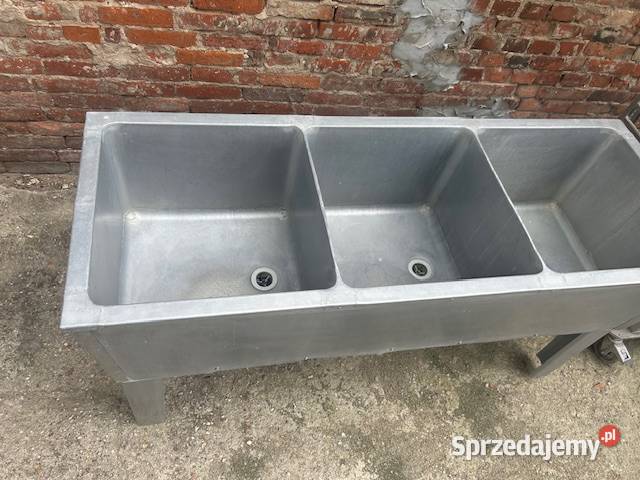 Zlew trzykomorowy aluminiowy Głogówko
