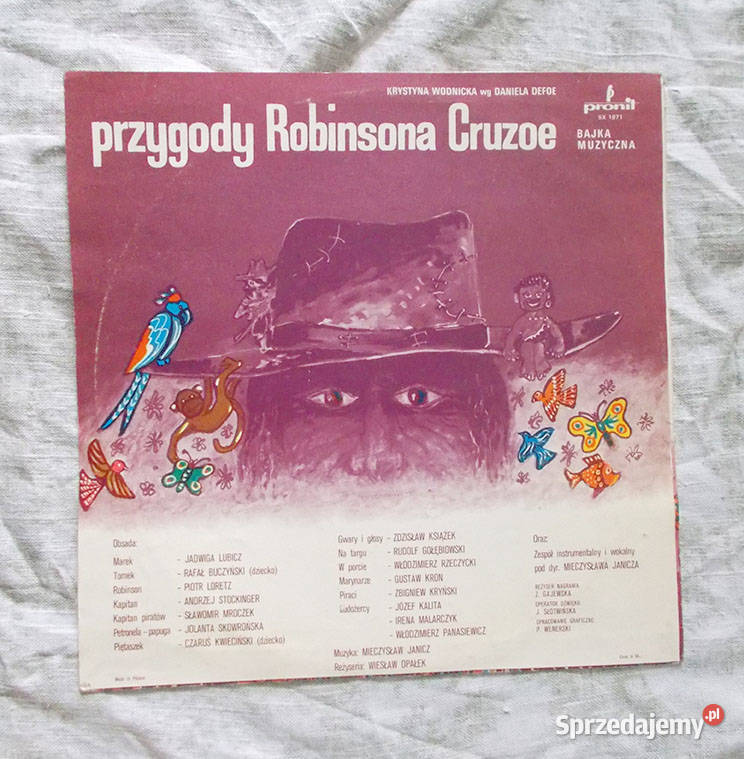 vintage pzta winzlowa prl Robinson Cruzoe płyta Szczecin