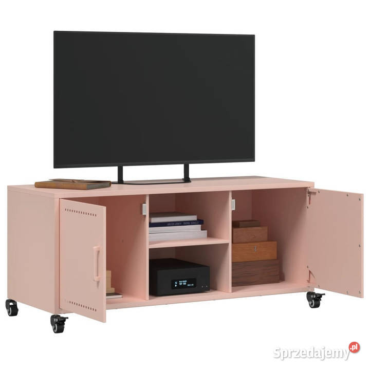 Szafka RTV różowa 1005x39x435 stal WM846663 RTV