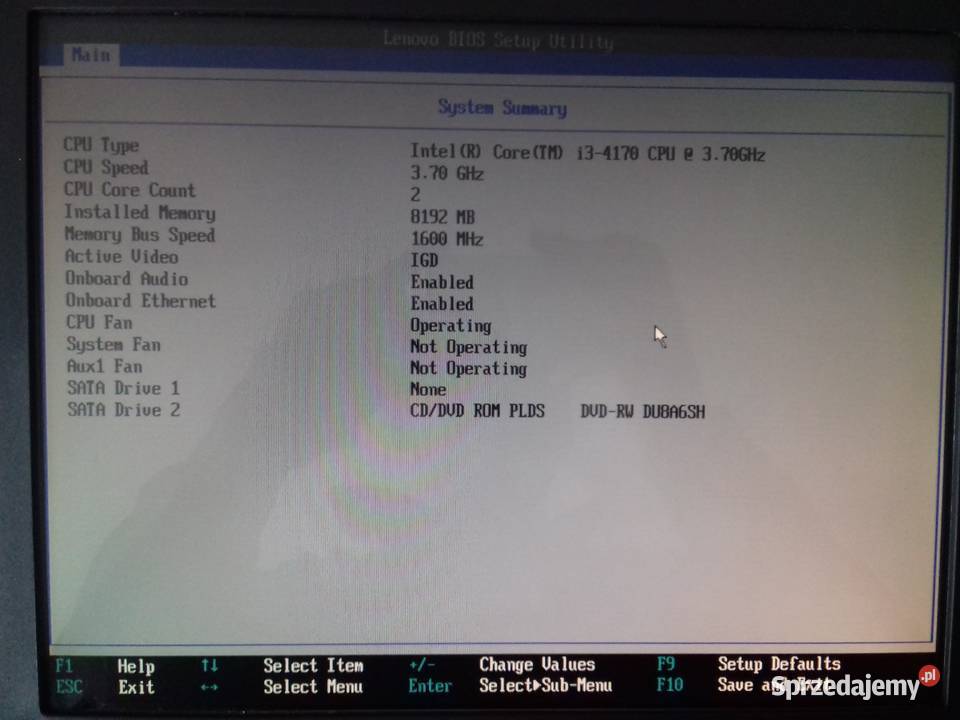SFF lenovo S500 i34170 37GHz DDR3 8GB Inny