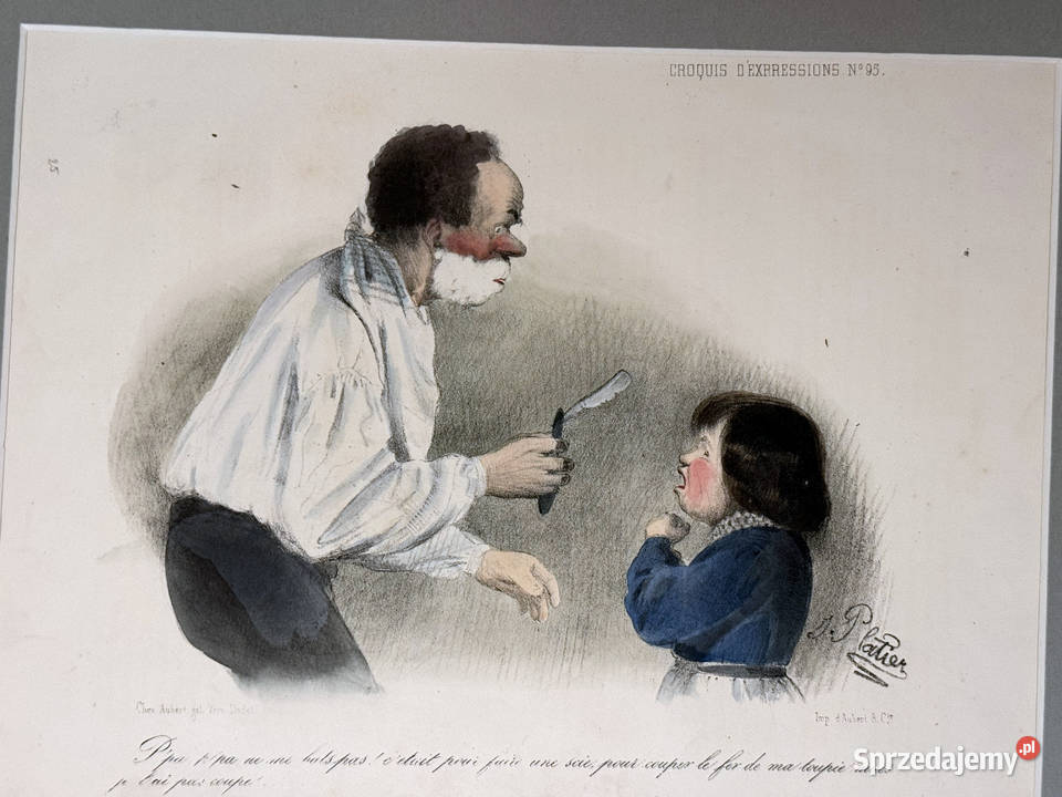 Oryginalna Karykatura Francuska XIX w Warszawa