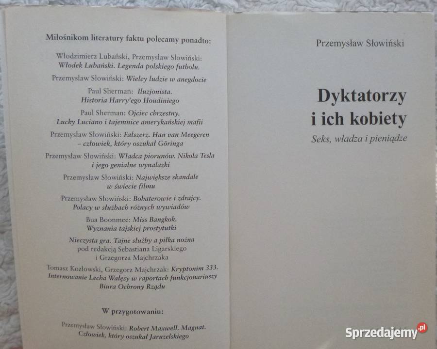 Dyktatorzy i ich kobiety Przemysław Słowiński mazowieckie sprzedam