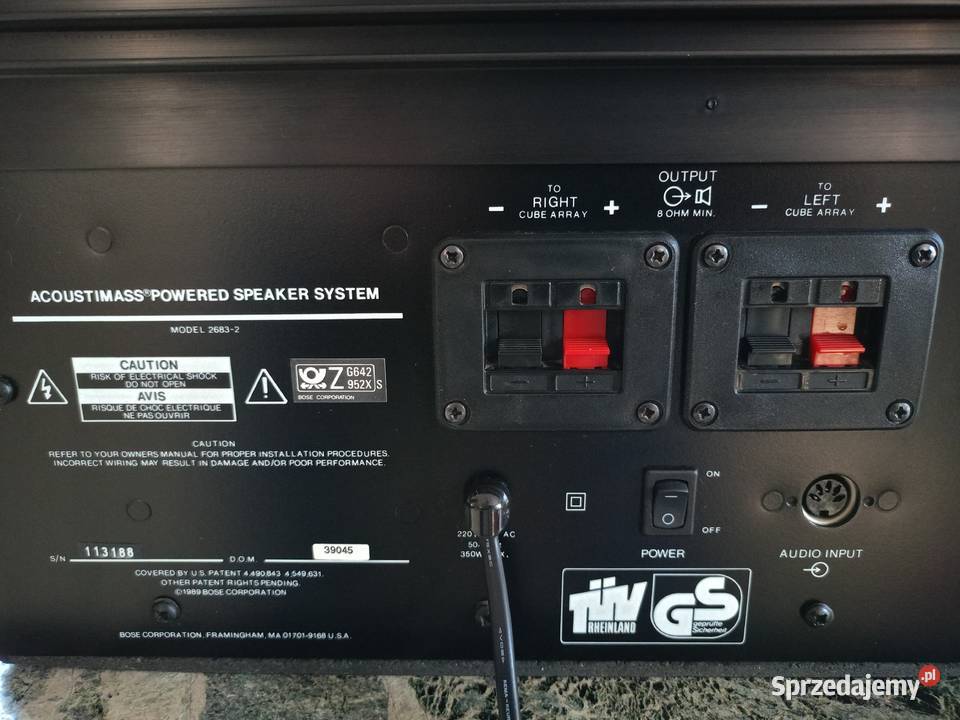Subwoofer BOSE Aktywny Potężny Bass USA Vintage Amplitunery Drawski Młyn sprzedam