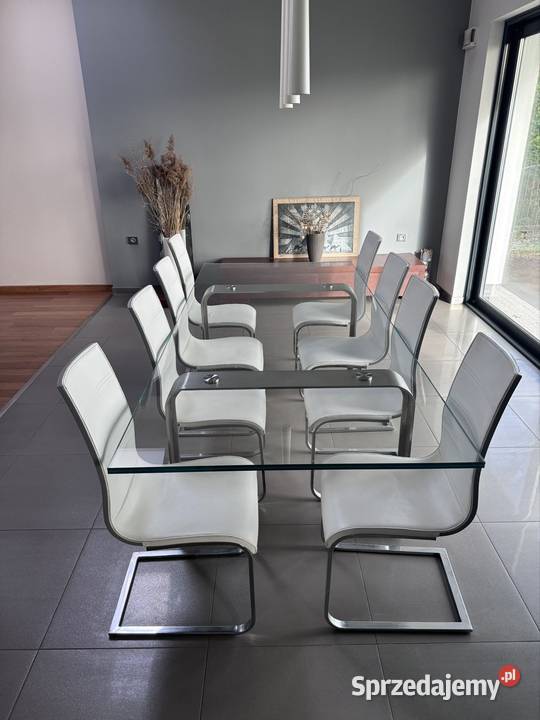 Luksusowy Stół szklany z nogami z nierdzewnymi Stoły Bydgoszcz sprzedam