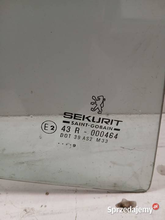 Szyba Drzwi Prawa Tylna Peugeot 206 98 Oryginał