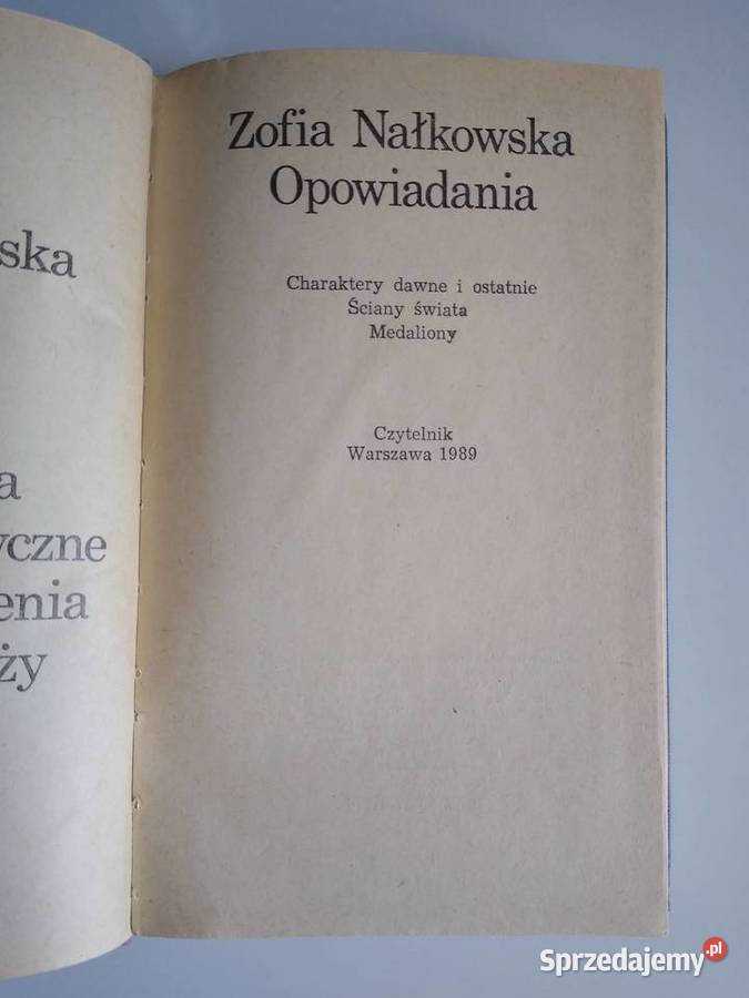 Opowiadania Zofia Nałkowska twarda Gdańsk sprzedam