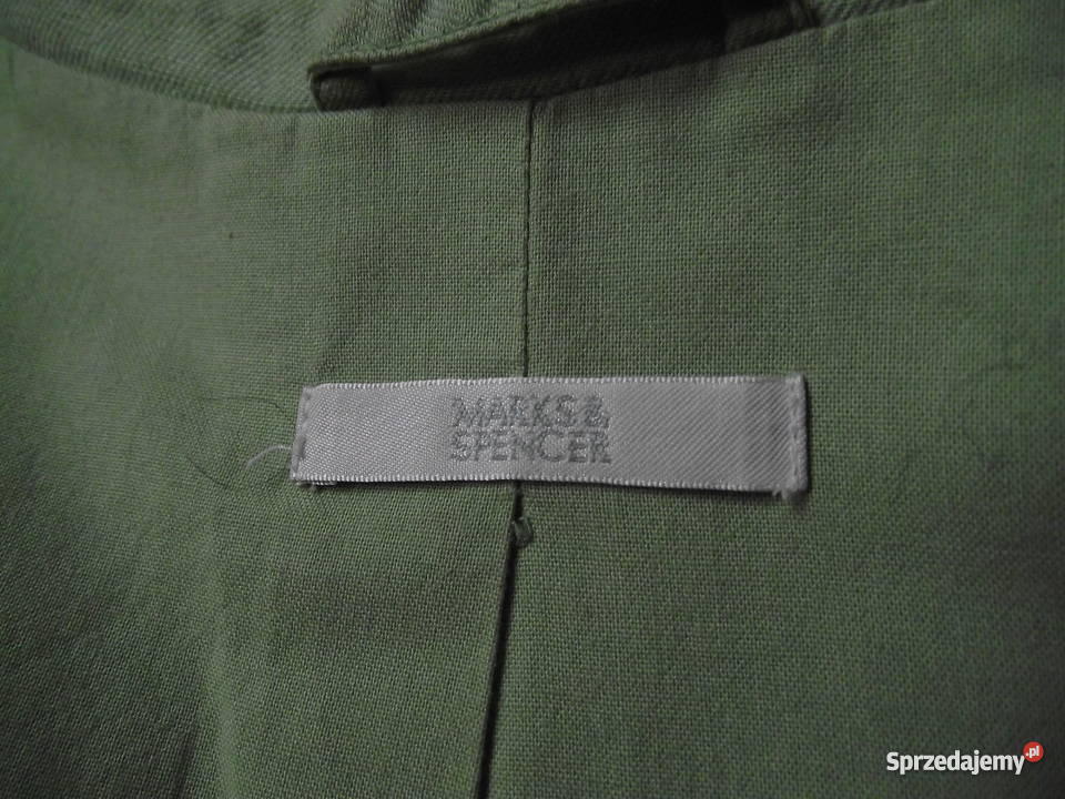 MARKS SPENCER SELEDYNOWY KRÓTKI PŁASZCZYK r 50 Piła