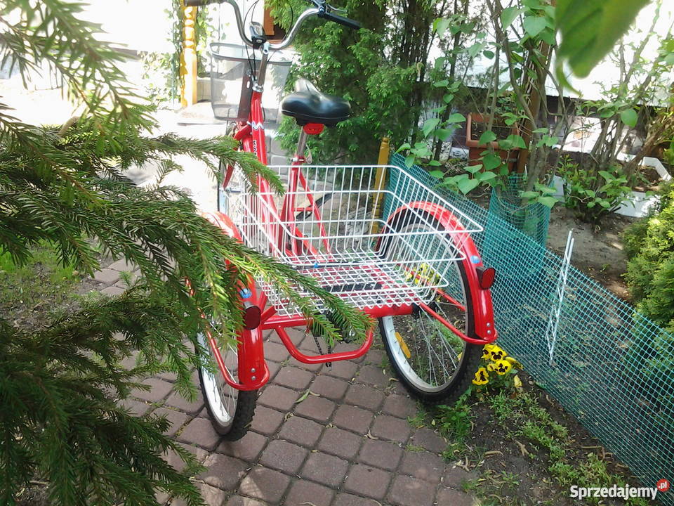 Rower trójkołowy 24 KAMRAD kolor czerwony nowy zachodniopomorskie Borne Sulinowo