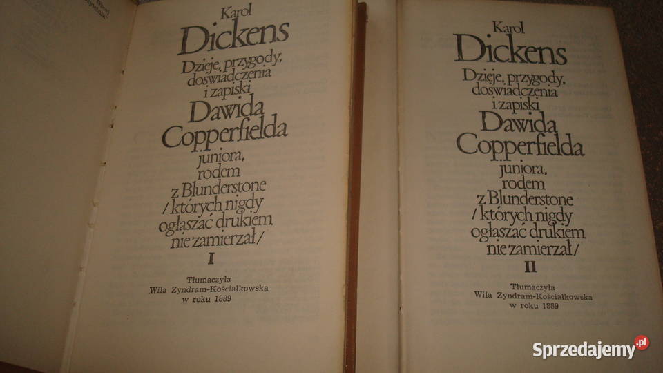 David Copperfield 2 tomy Dickens jsa Proza i poezja kujawsko-pomorskie