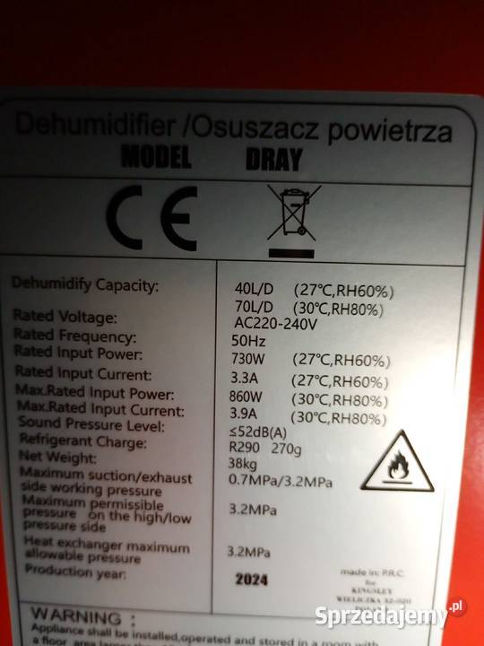Wynajmę wypożyczę osuszacz powietrza budowlany Przytyk