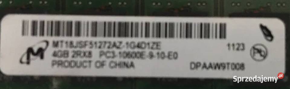 RAM 4GB 1333Mhz Mac pro 41 51 Kuczów