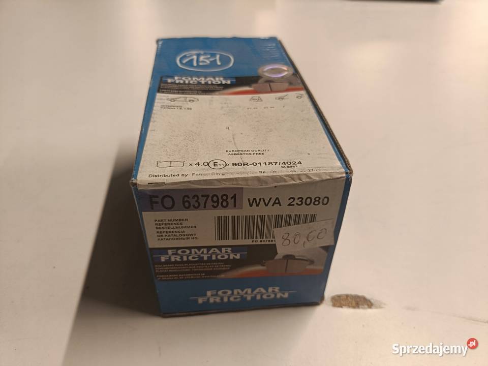 Mitsubishi Carisma I PRZEDNIE KLOCKI HAMULCOWE osobowe Klocki hamulcowe Rudka