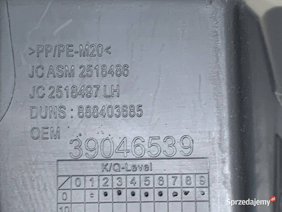 SCHOWEK PASAŻERA OPEL ASTRA K Hatchback 39046539 Schowki, półki