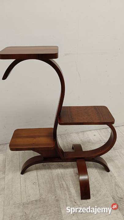 kwietnik na kwiaty art deco design drewniany Radomsko